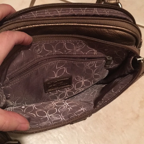 NWT fossil brand shiny metallic purse bag storage - Picture 7 of 9